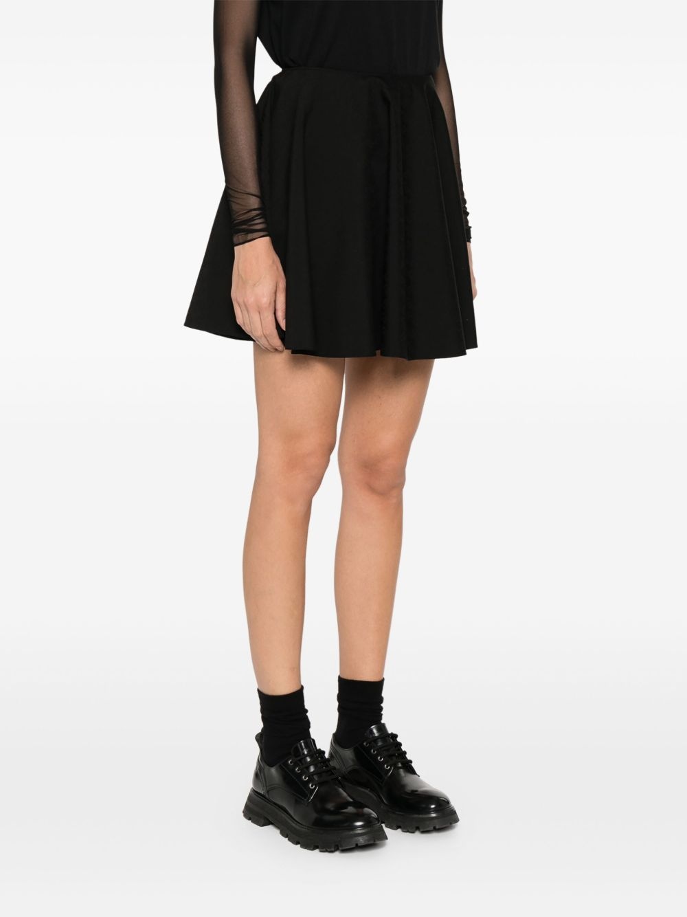 logo-jacquard mini skirt - 3