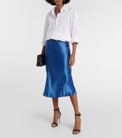 Max Mara Leisure Alessio satin midi skirt outlook