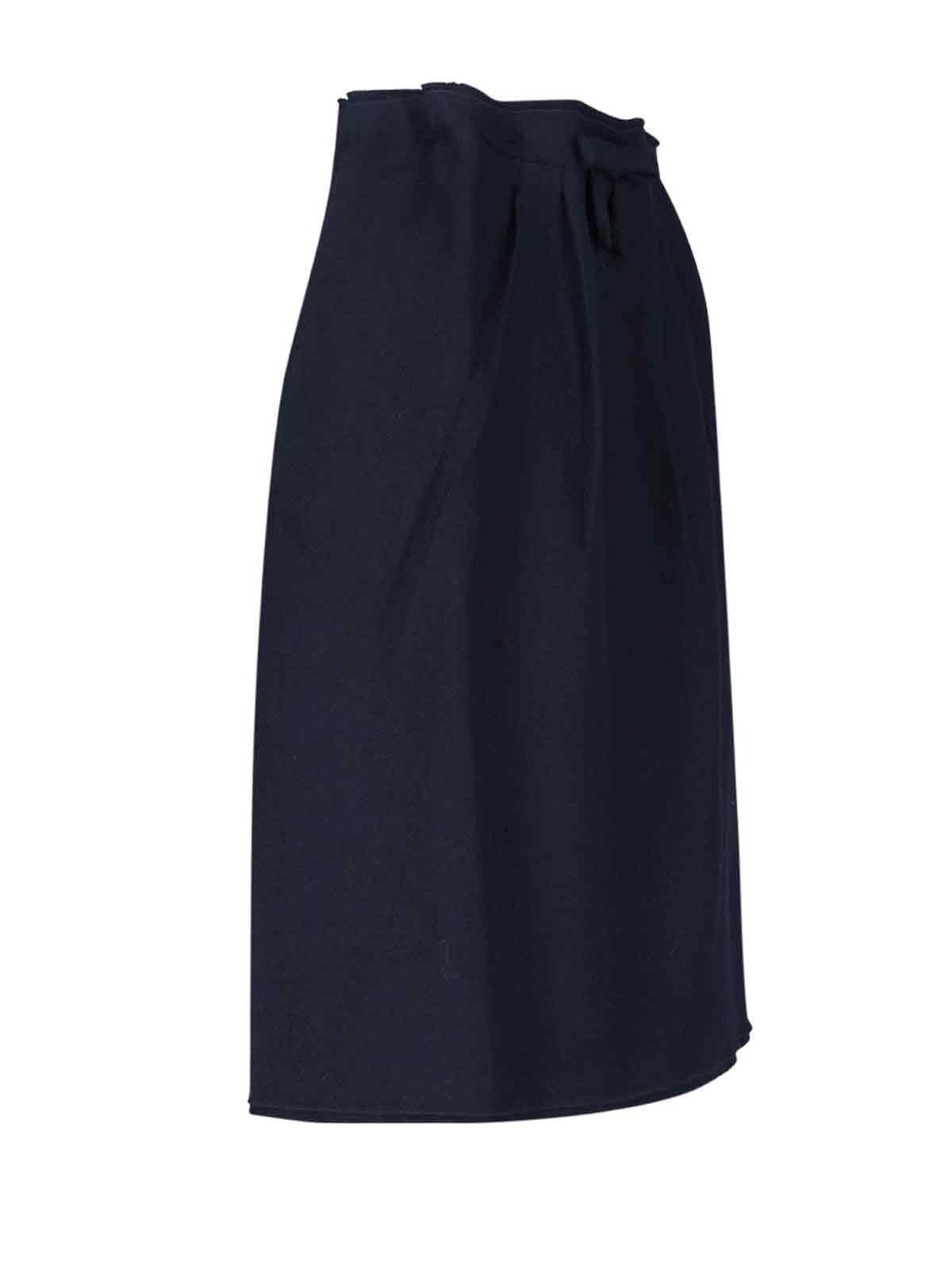 CHEVRON WOOL MIDI SKIRT - 3