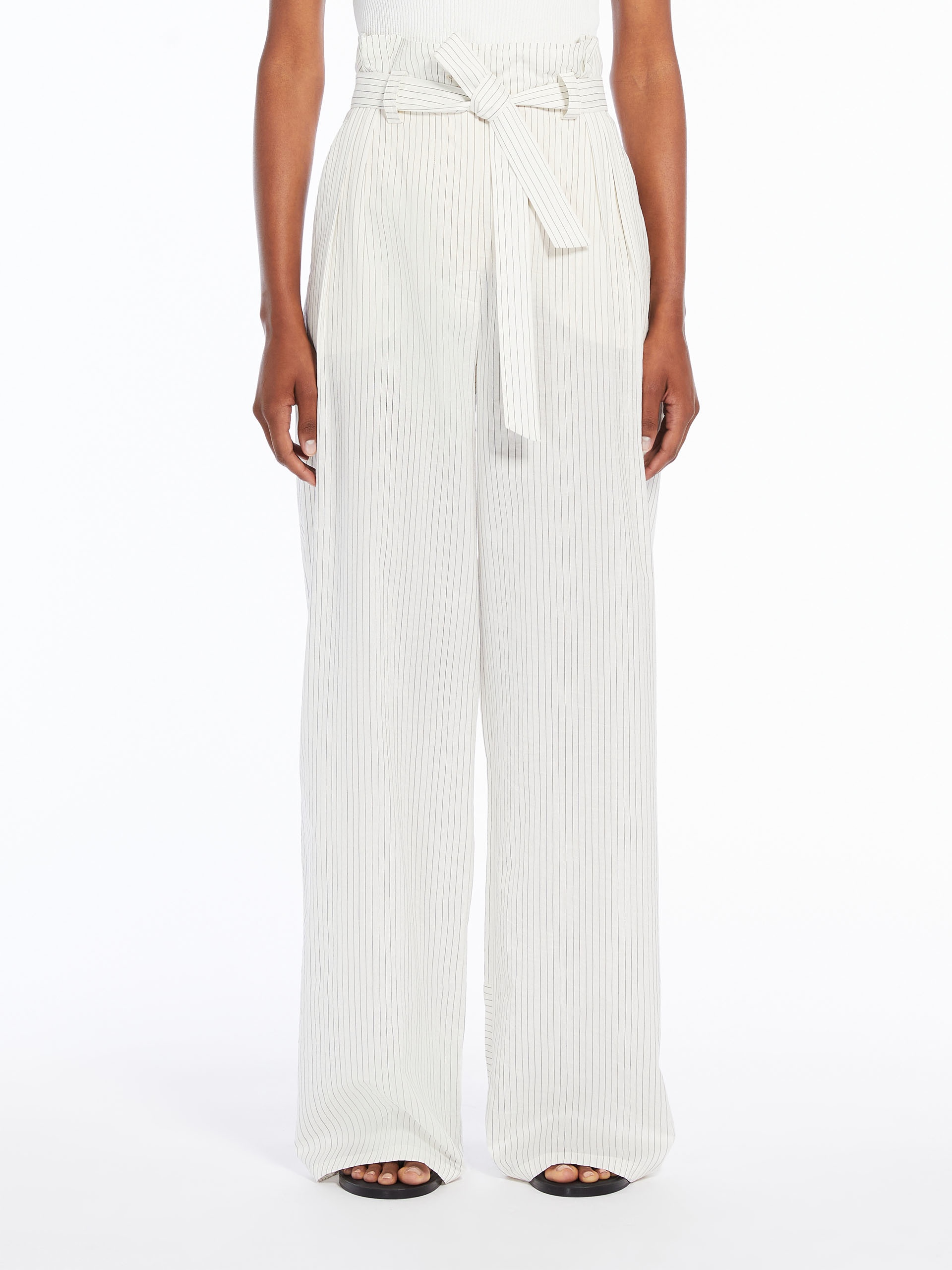 XERO Wide trousers in pinstriped canvas - 3