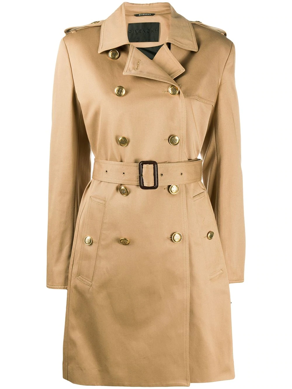 double-breasted trench coat - 1