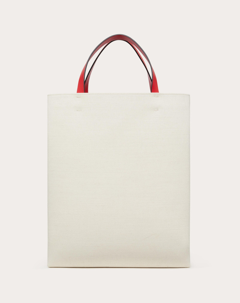 VLOGO SIGNATURE CANVAS SHOPPING BAG 4