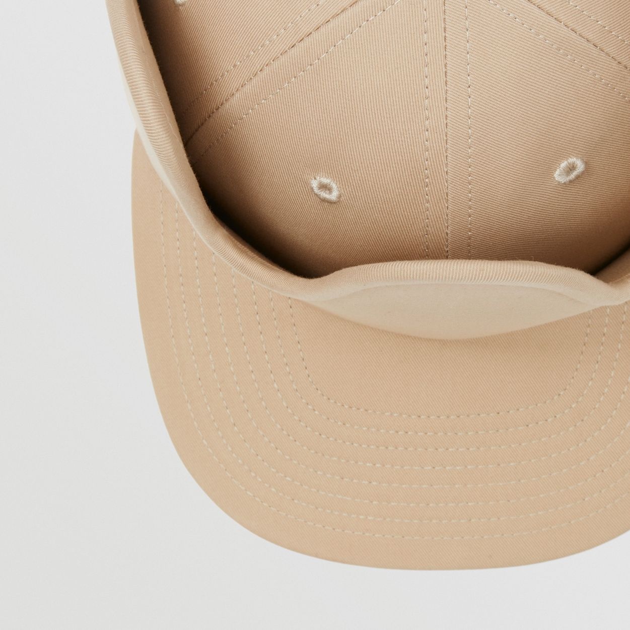 Cut-out Panel Cotton Gabardine Baseball Cap - 8