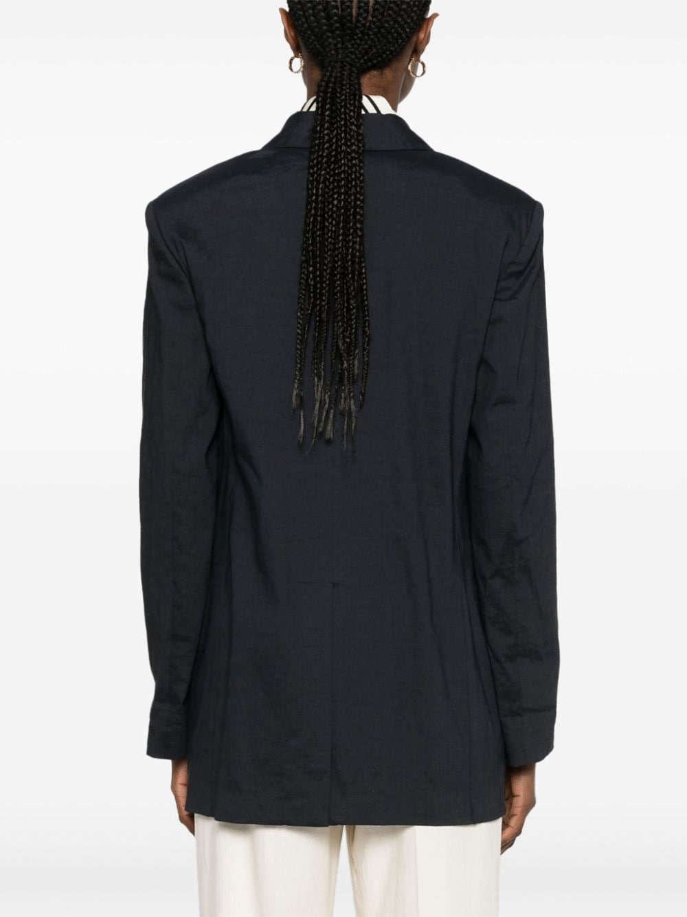 shawl-lapels single-breasted blazer - 4