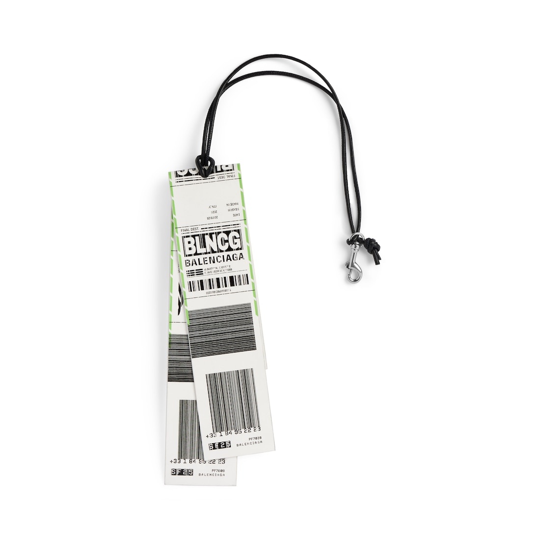 Charm/keychain Baggage Sticker  in White/black/green - 2