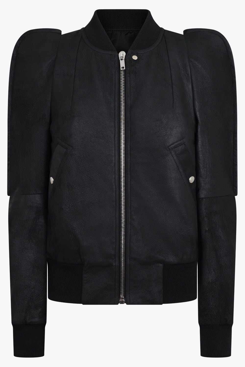 METRO FLIGHT LEATHER BOMBER JACKET | BLACK - 1