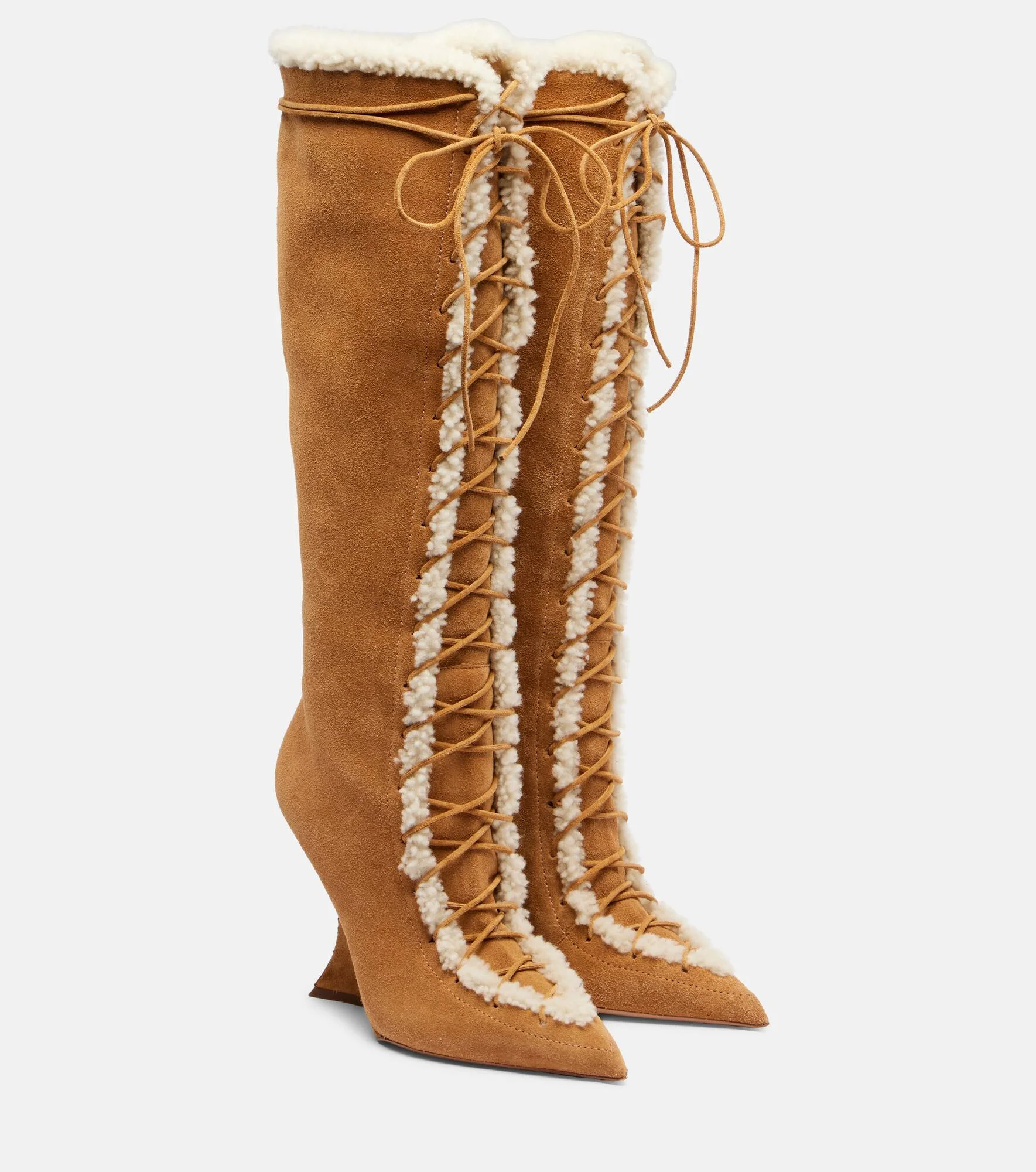 Nina 105 suede knee-high boots - 1