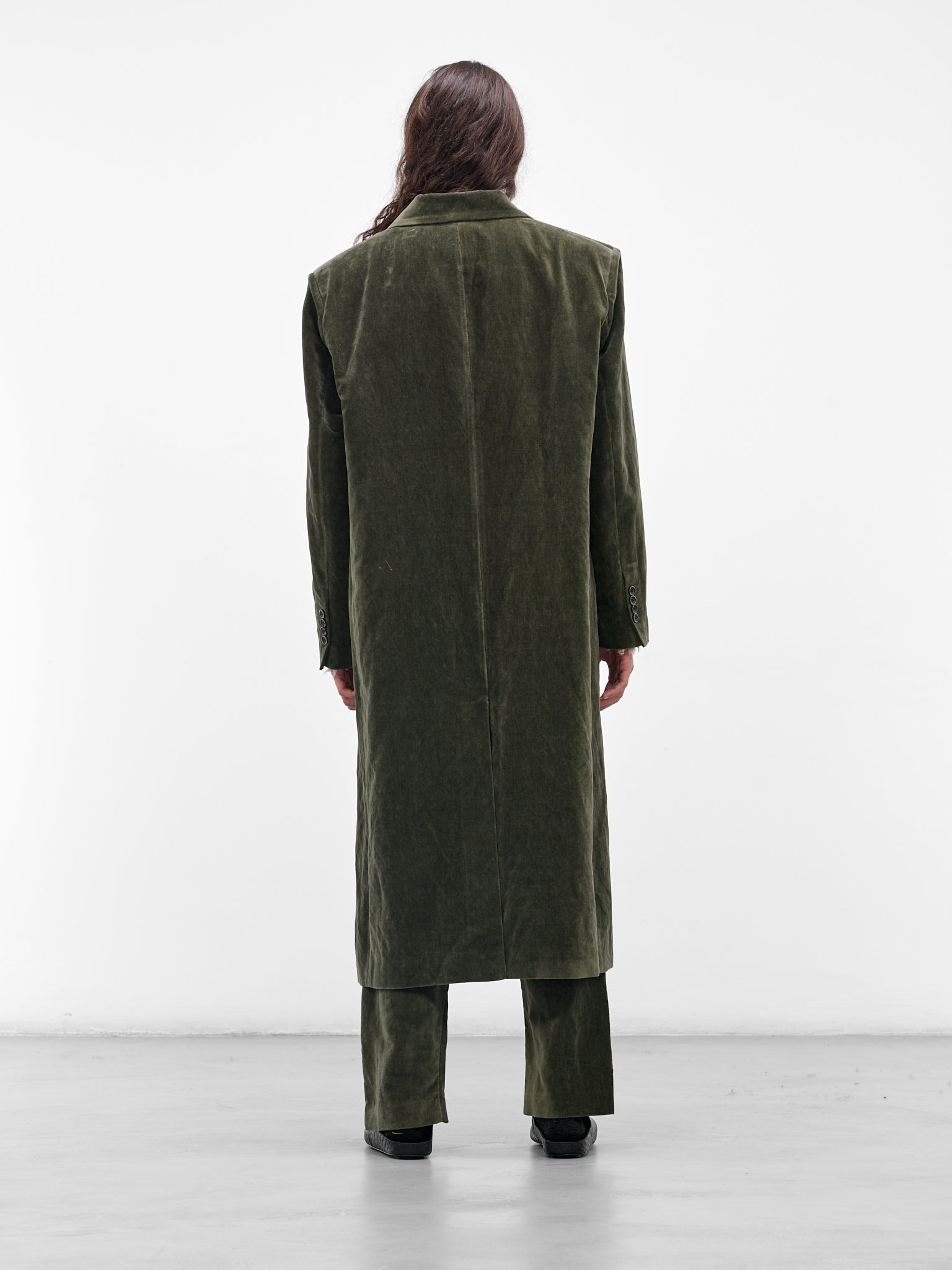 Green Velvet 'Celia' Coat - 3