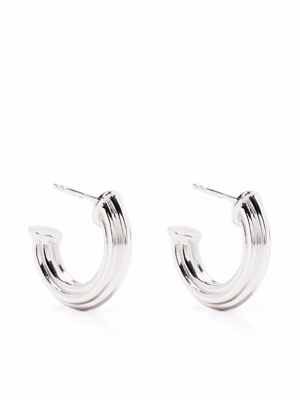 medium ridge hoop earrings - 1
