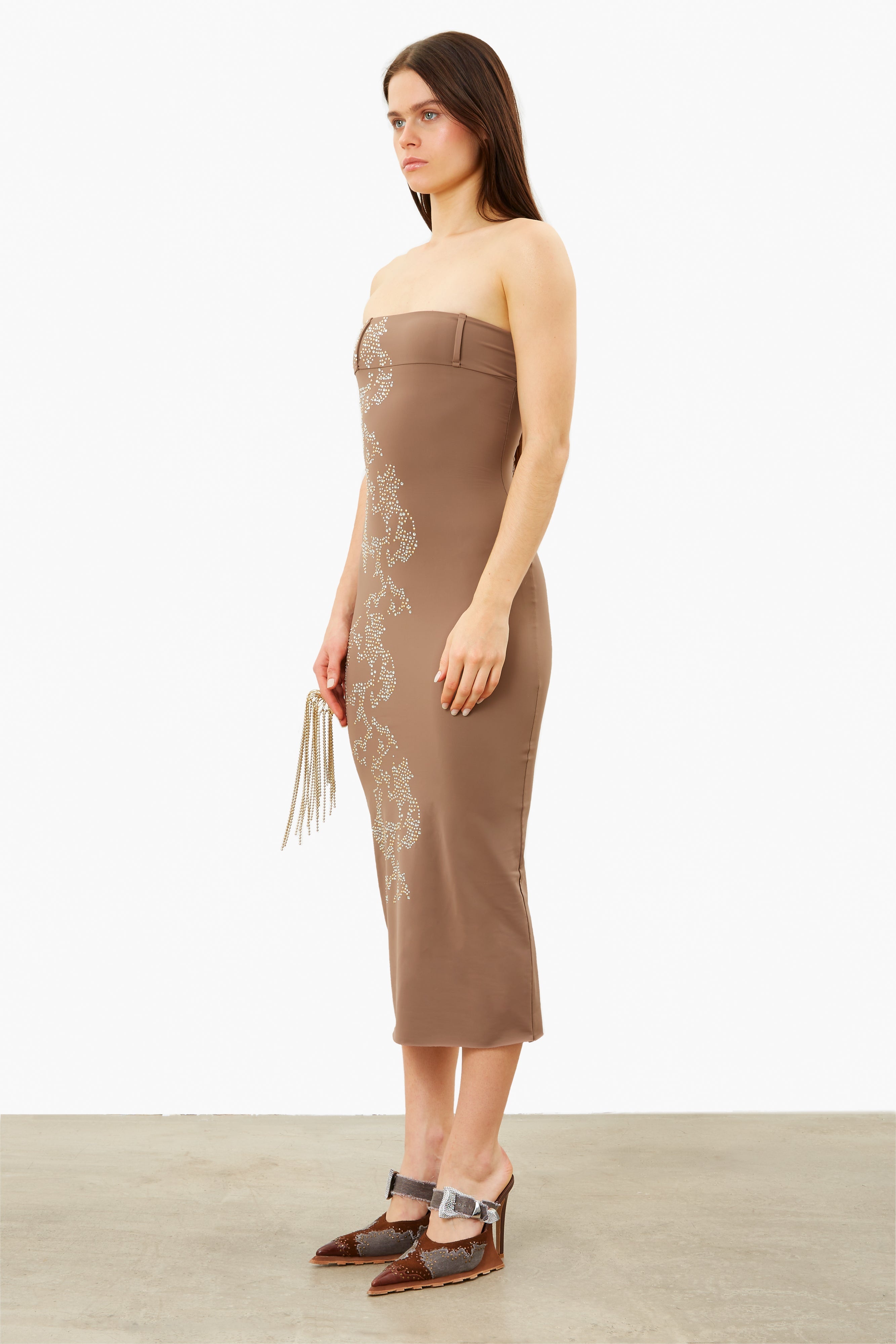 ZAHARA DRESS TOBACCO - 5