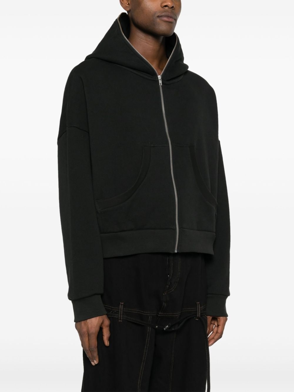 organic-cotton zipped hoodie - 4