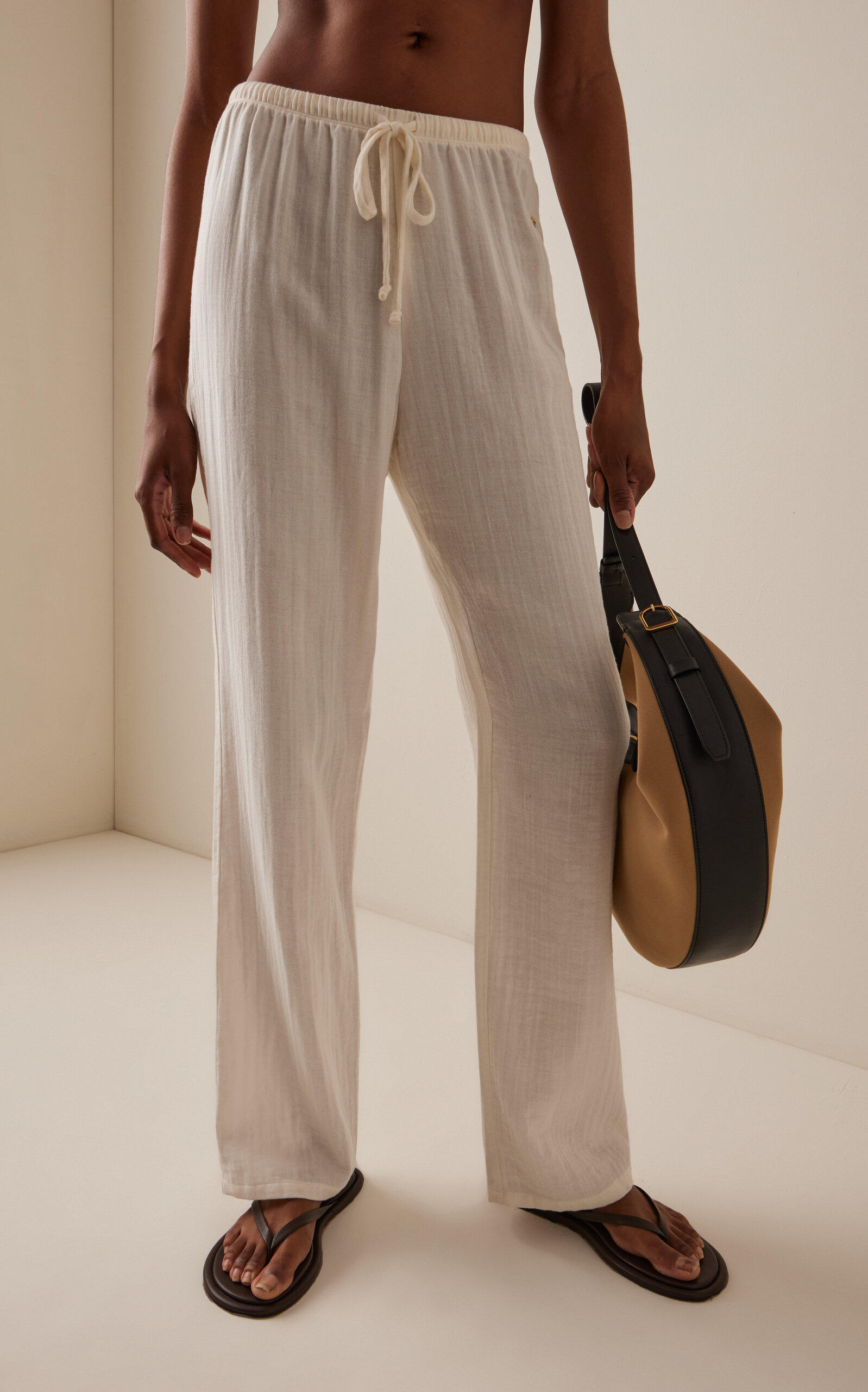 Brody Cotton Pants ivory - 3