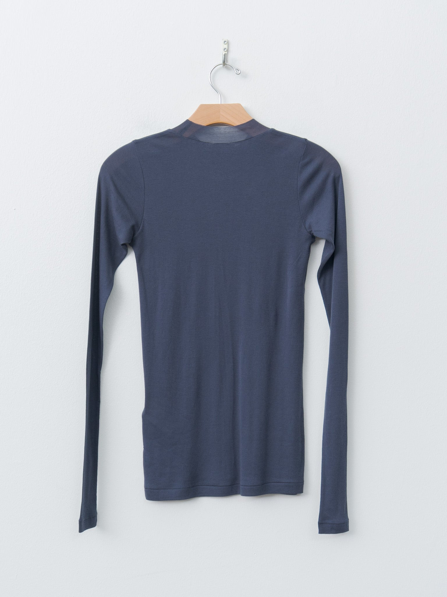 Super High Gauge Sheer Rib L/S Tee - Navy - 4