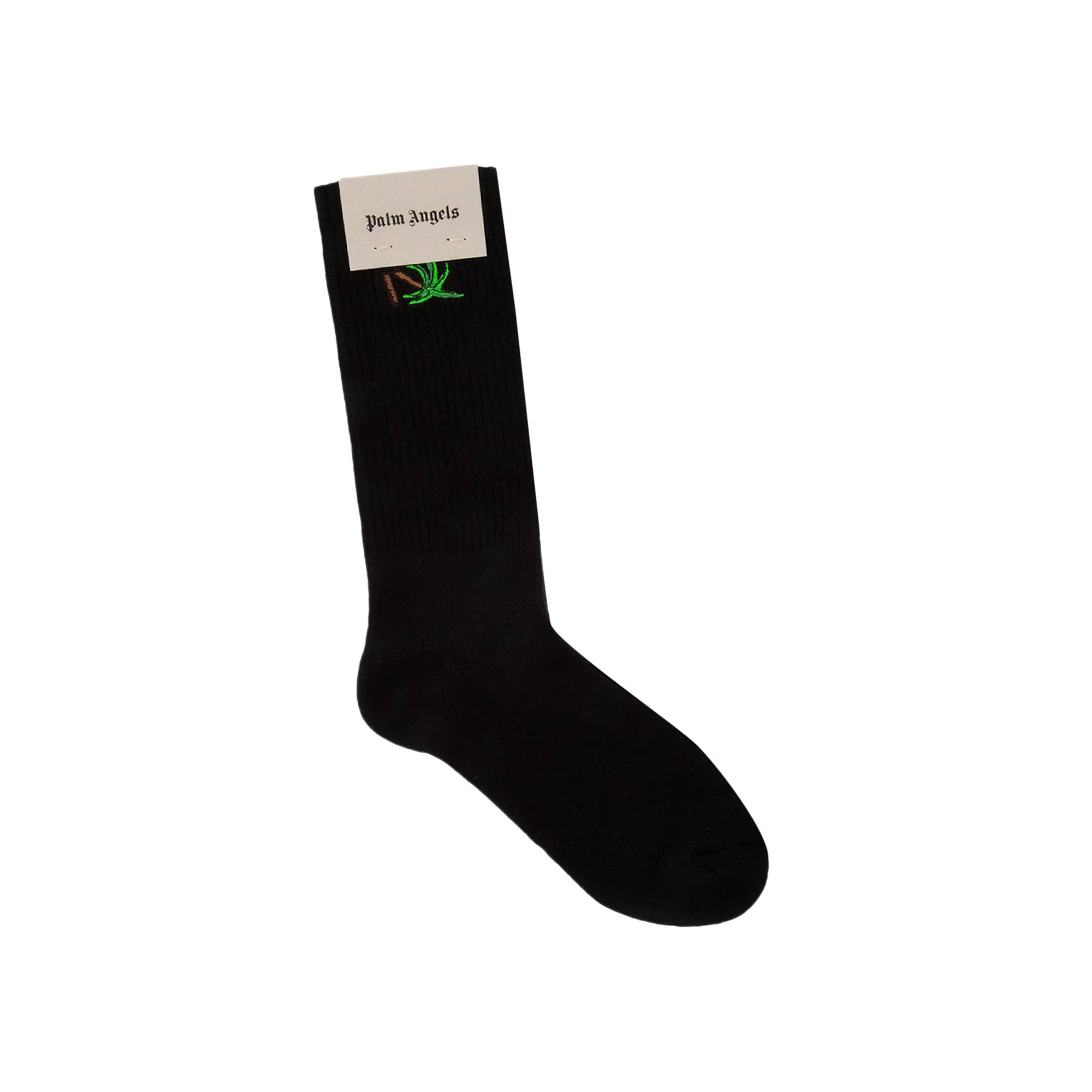 Palm Angels Broken Palm Socks 'Black/Green' - 1