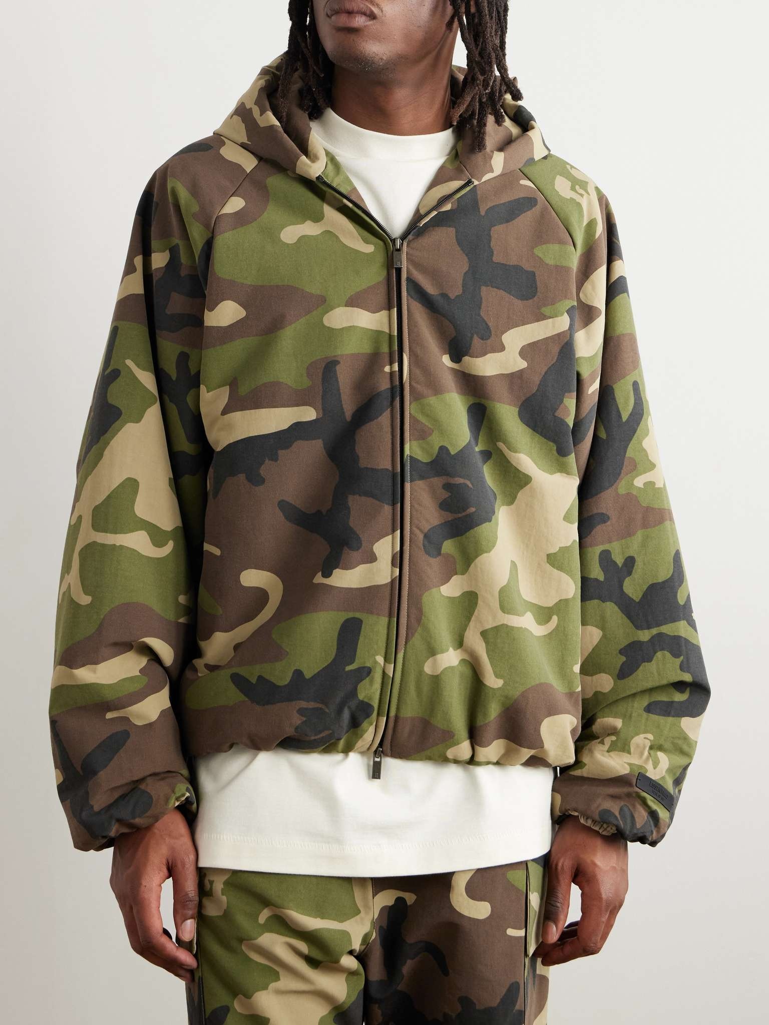 Camouflage-Print Shell Hooded Jacket - 4