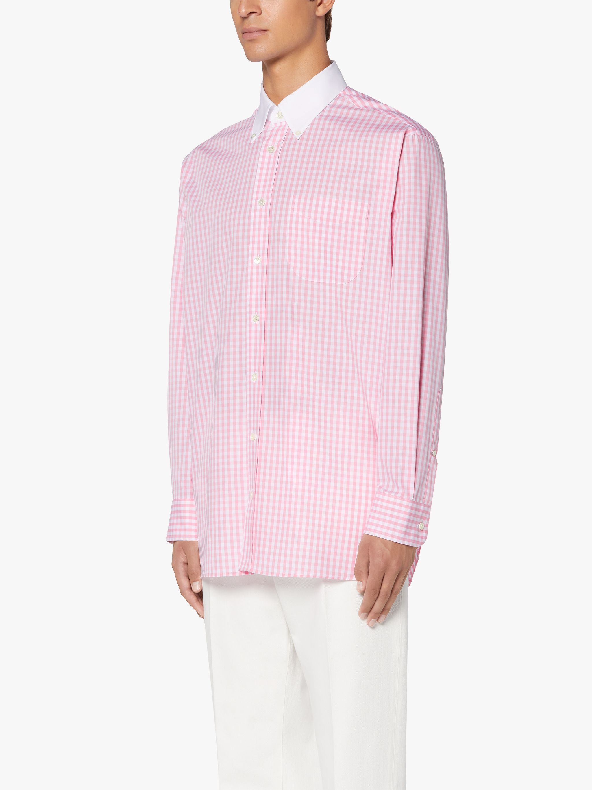 ROMA PINK CHECK BUTTON DOWN SHIRT | GSC-105 - 3