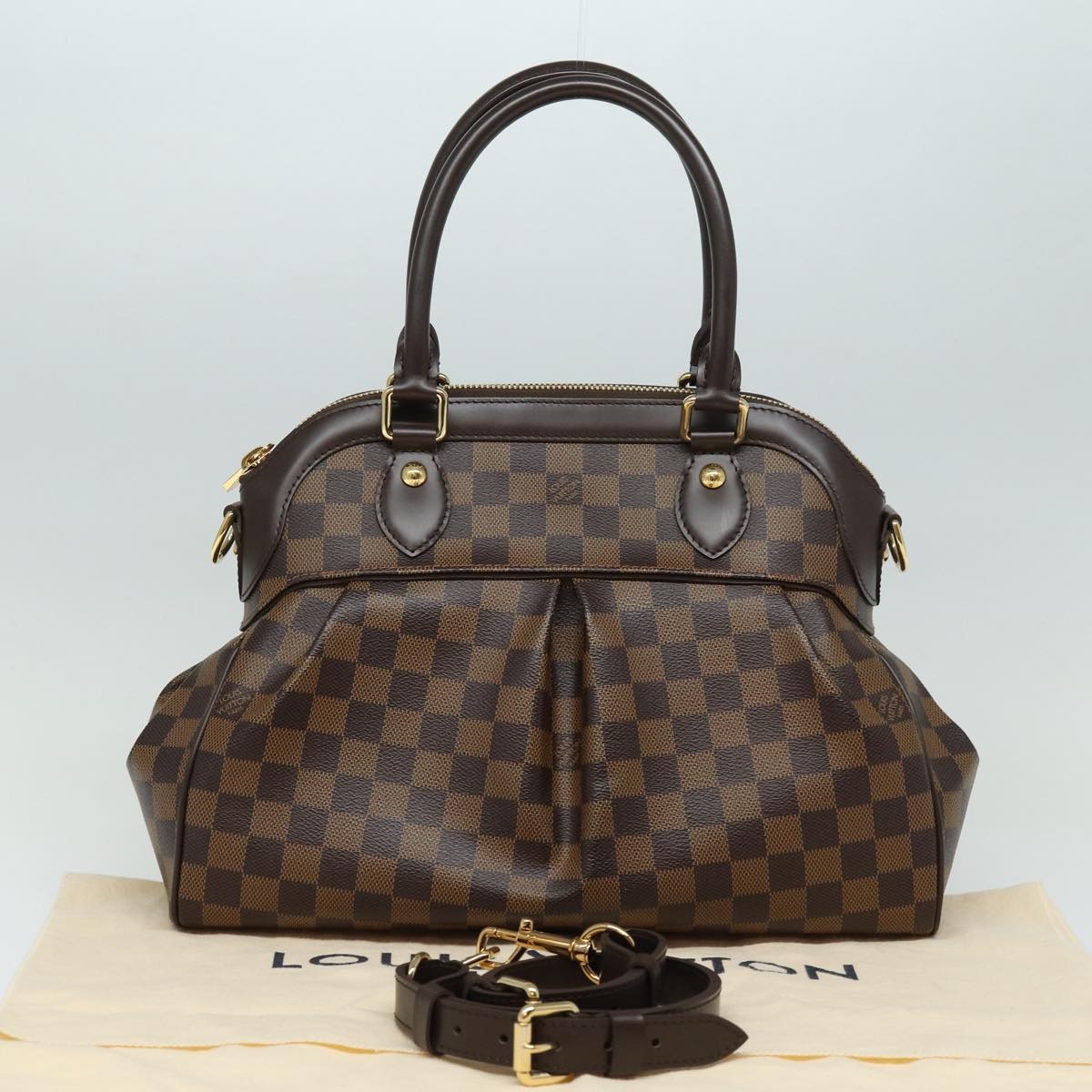 LOUIS VUITTON Damier Ebene Trevi GM Hand Bag N51998 - 12
