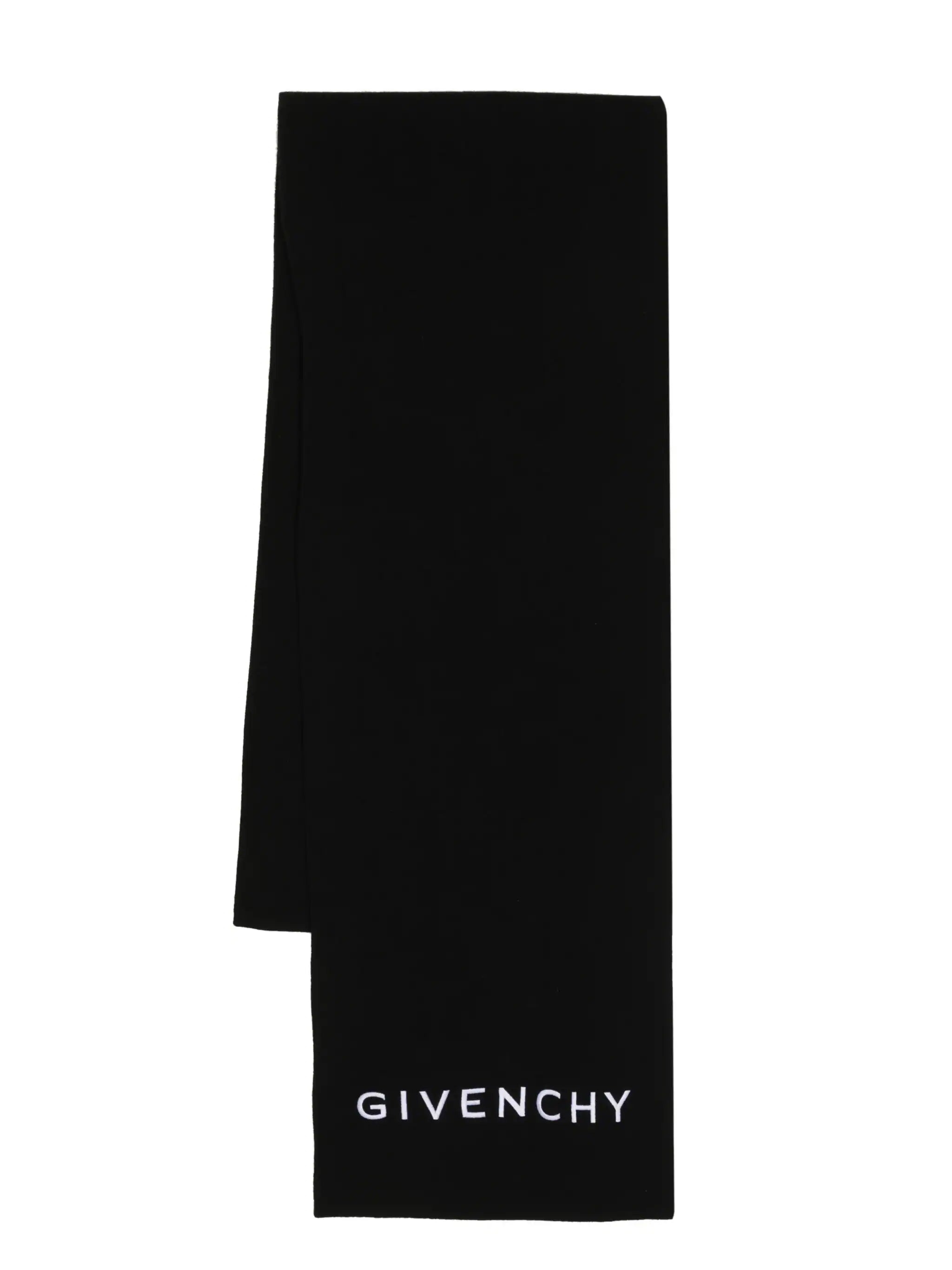 LOGO-EMBROIDERED KNITTED SCARF - 1