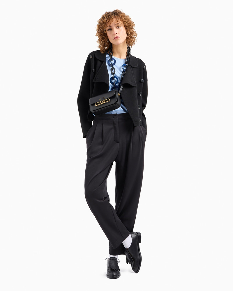 EMPORIO ARMANI Short-sleeved silk satin blouse outlook