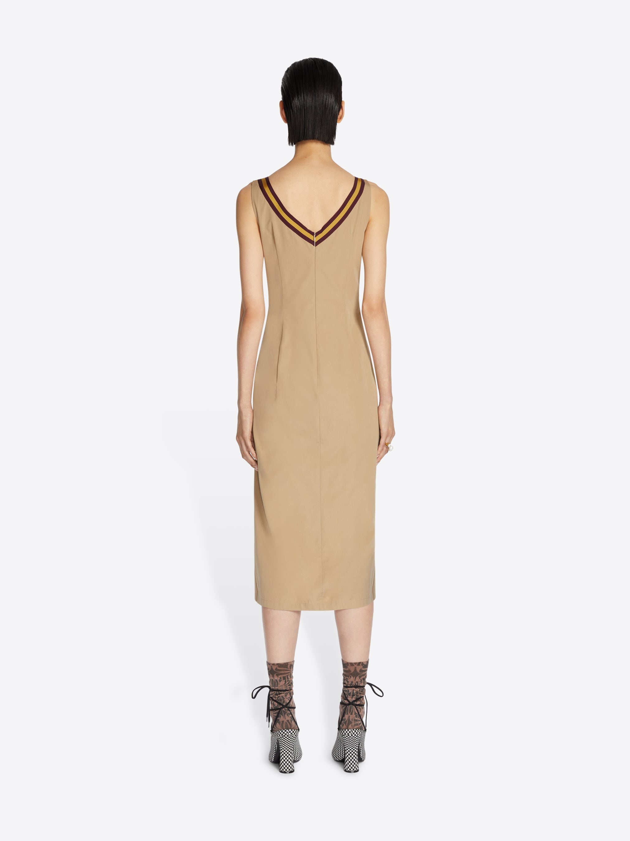 DRAPED COTTON DRESS - 4