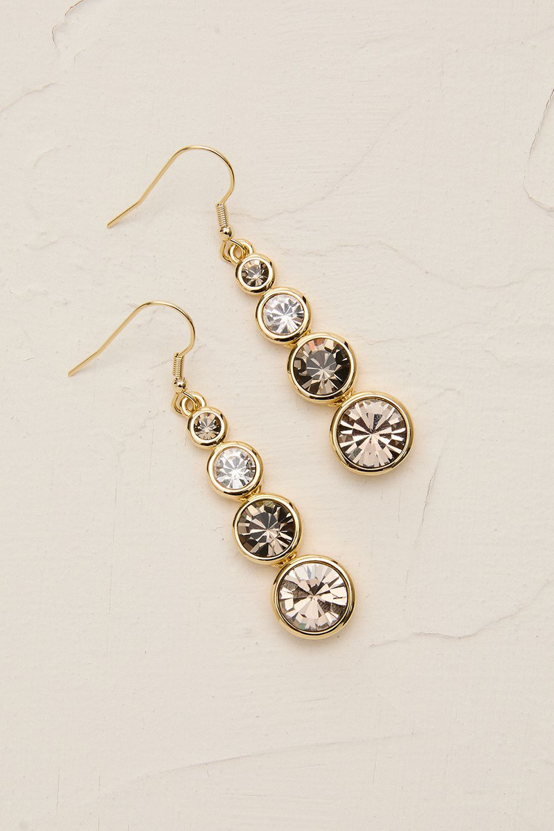 KAREN MILLEN 14kt Gold Plated Crystal Teardrop Earrings outlook