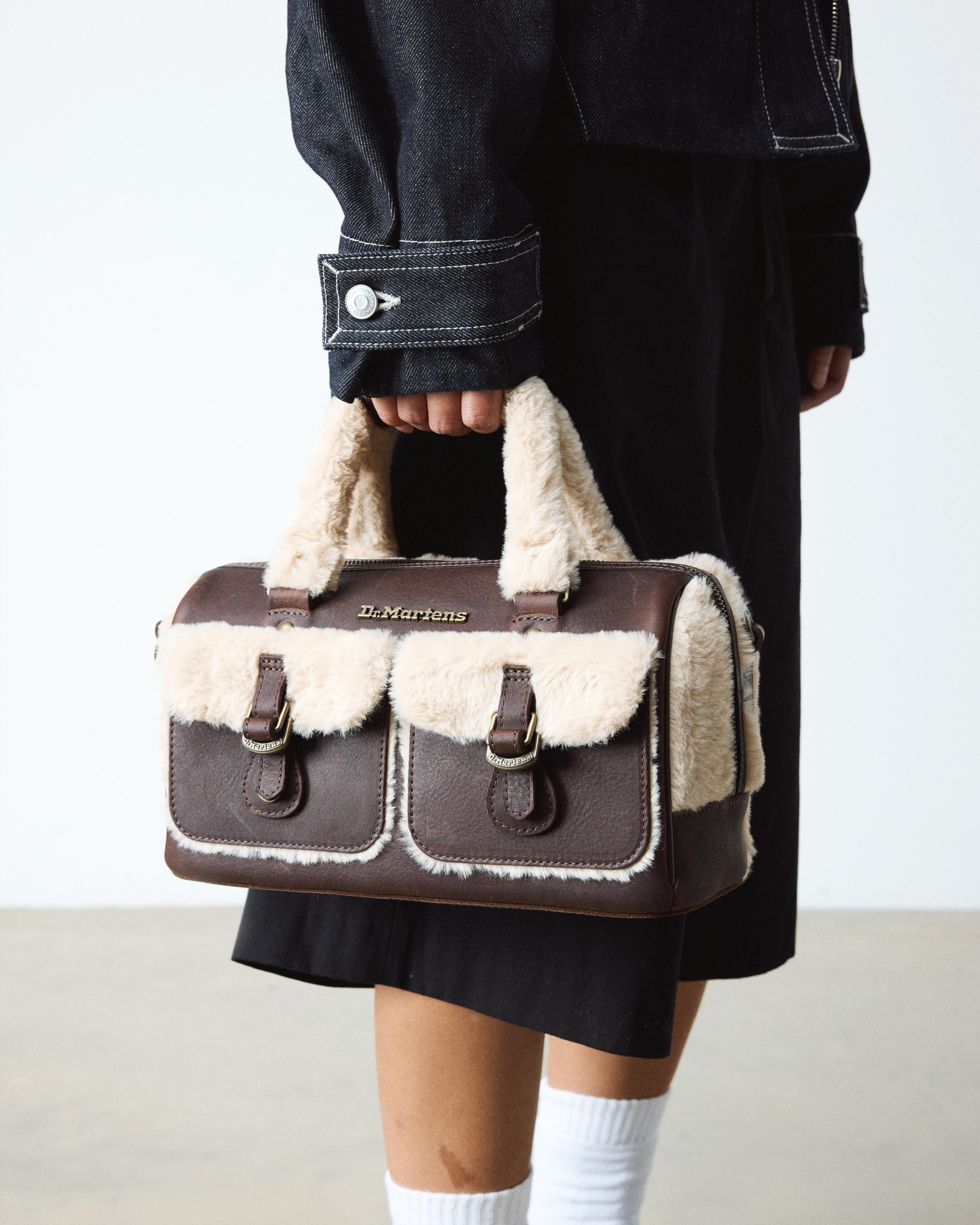 TOP HANDLE BAG Faux Fur and Leather Bag - 2