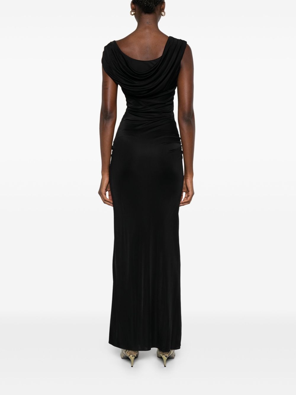 asymmetric neck dress - 4
