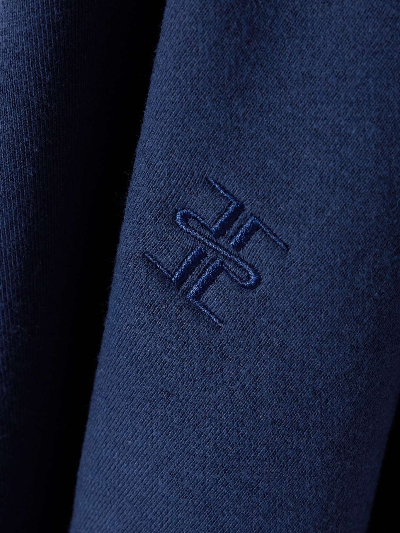 French cotton and modal-blend terry sweatshirt Navy - 4