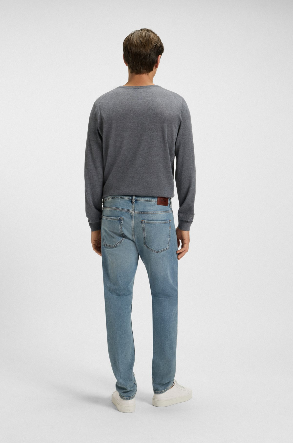DELAWARE SLIM-FIT JEANS IN PURE-BLUE COMFORT-STRETCH DENIM - 4