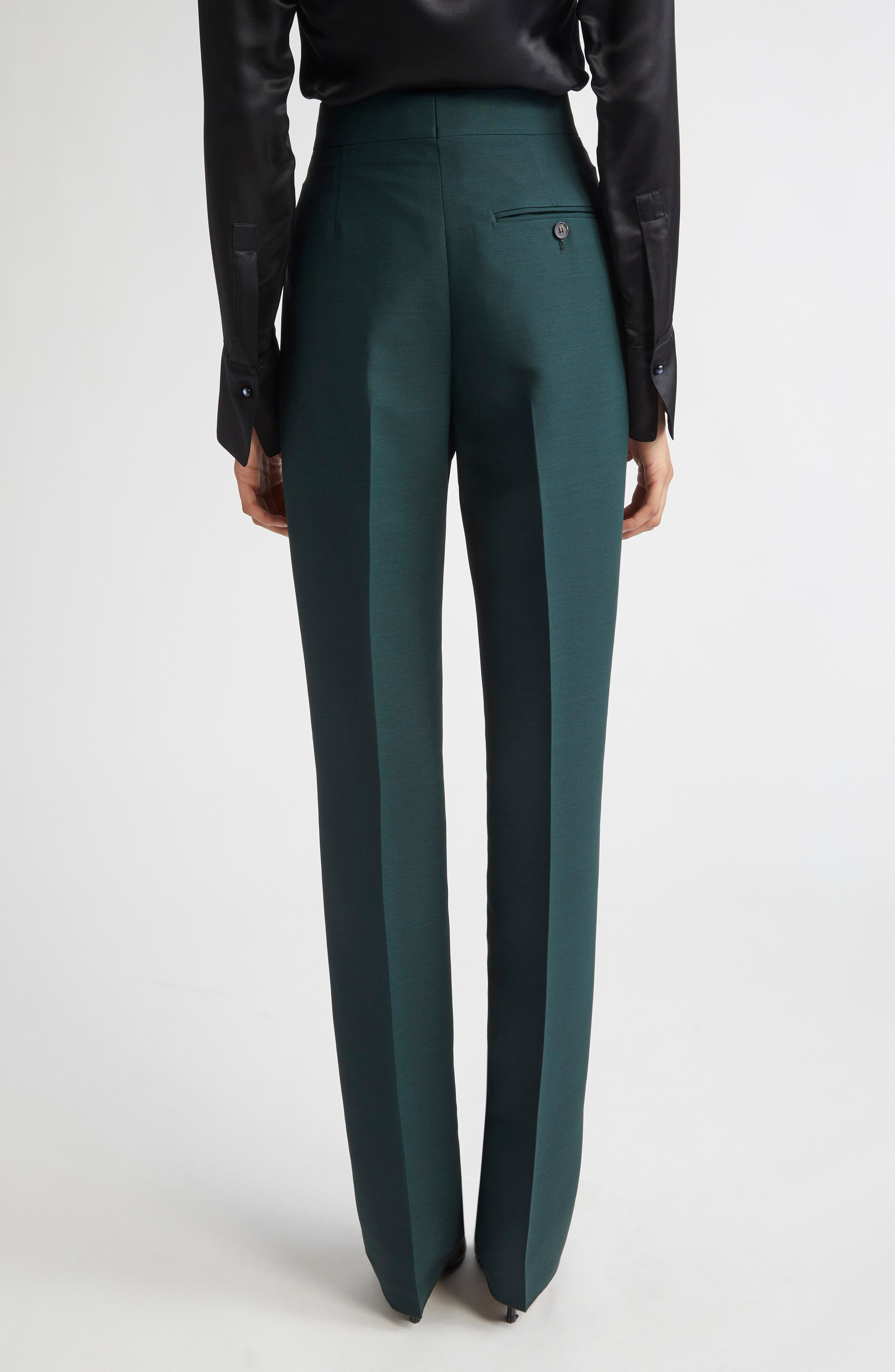 FERRAGAMO Knit Trousers in Moss at Nordstrom - 3
