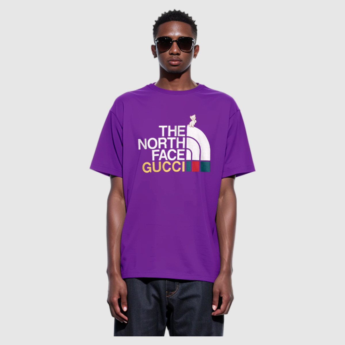 Gucci x THE NORTH FACE Logo Tee 'Purple' 616036-XJDRD-5137 - 4