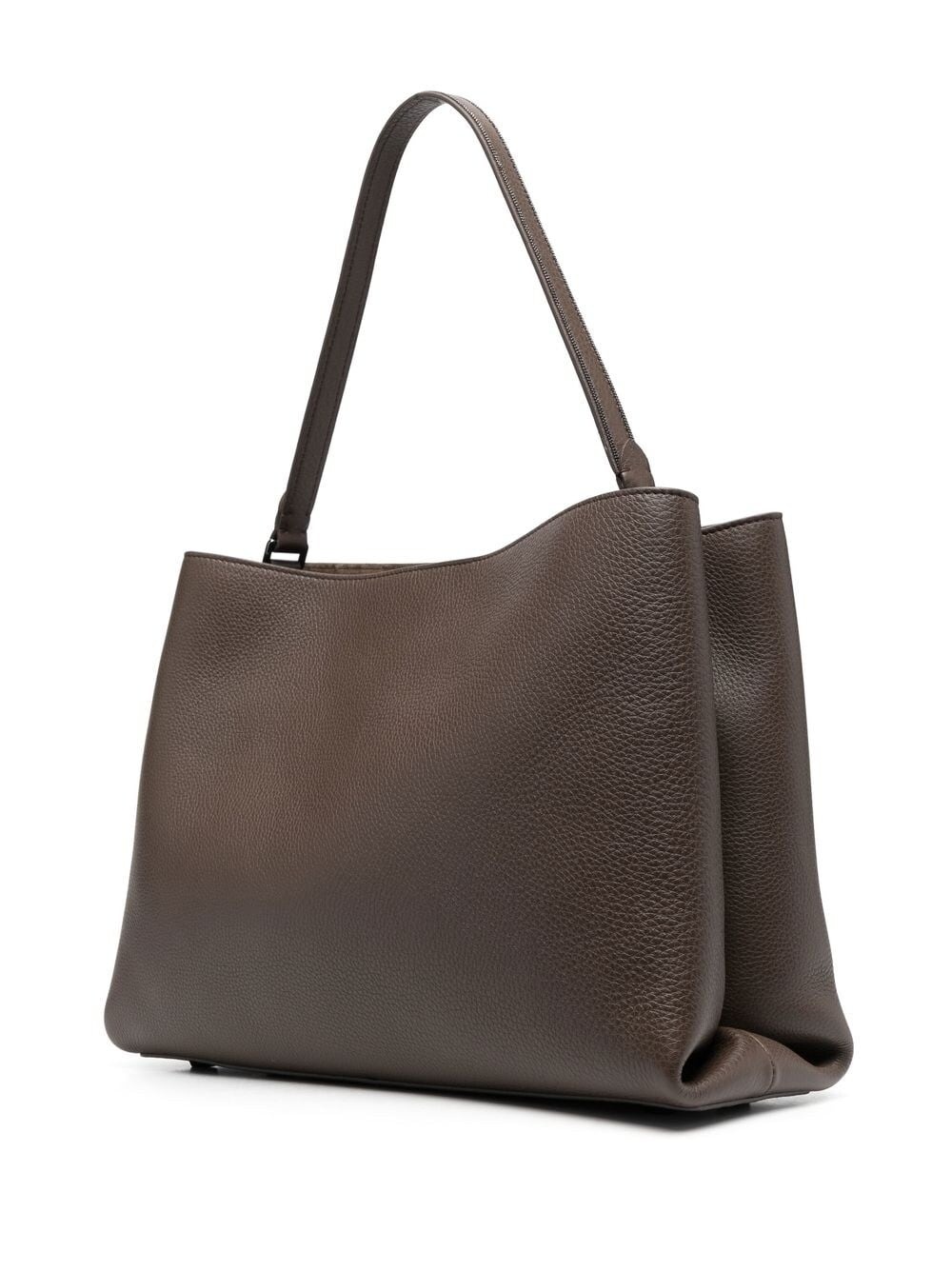 grained-leather tote bag - 3