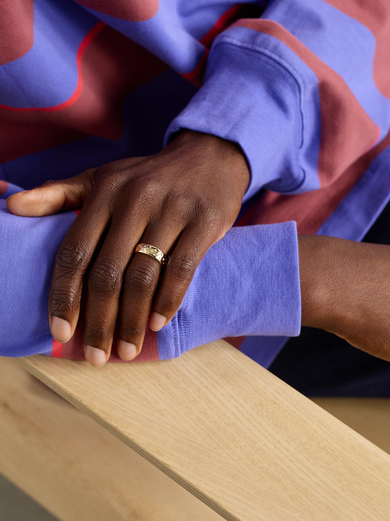 ROXANNE FIRST Cigar Constellation 14-karat Gold Diamond Ring outlook