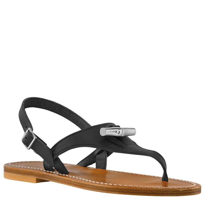 Longchamp Longchamp x K.Jacques Sandals Black - Leather outlook