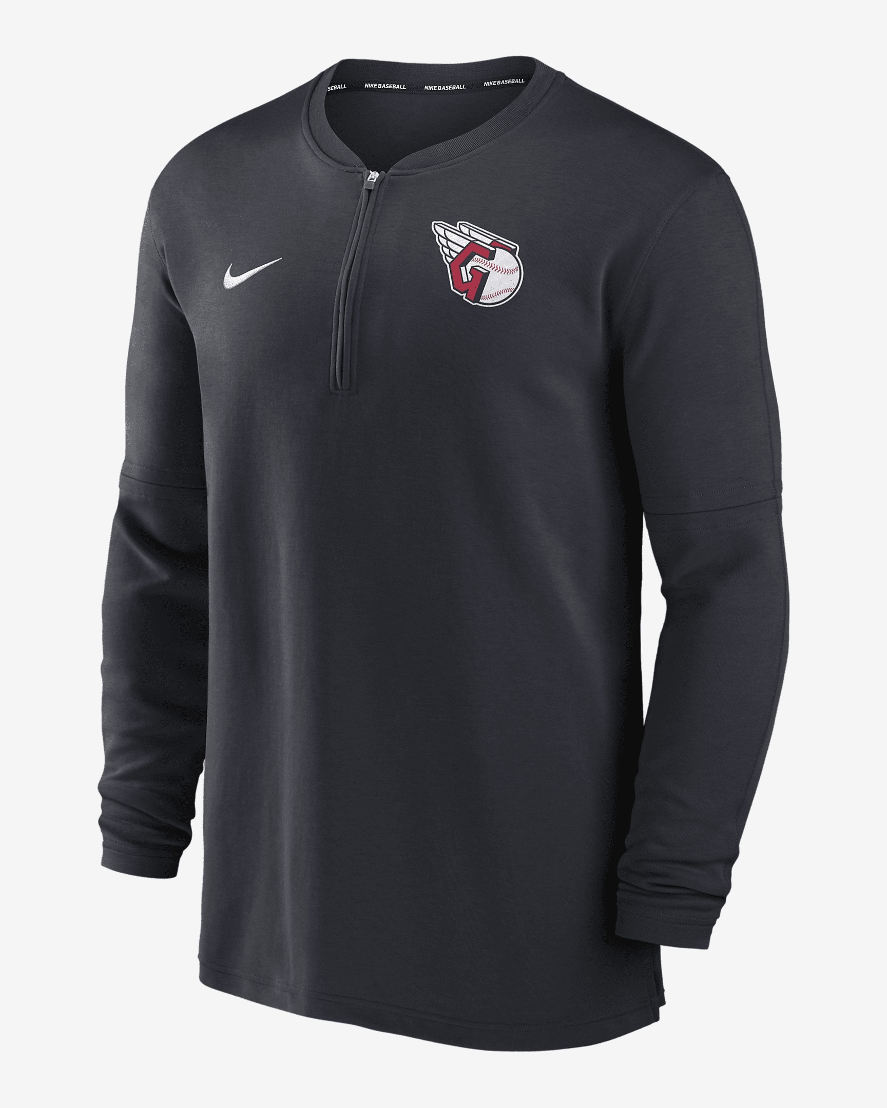 Cleveland Guardians Authentic Collection Game Time Nike Men's Dri-FIT MLB 1/2-Zip Long-Sleeve Top - 1