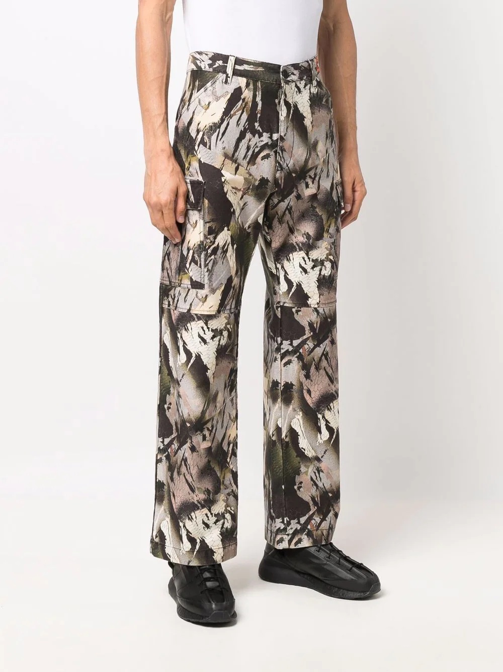 camouflage-print cargo trousers - 3