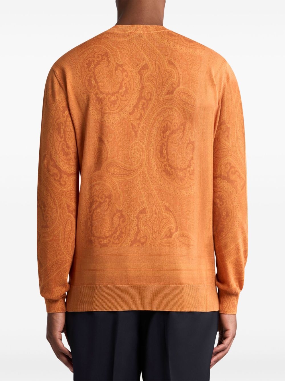 paisley silk-cashmere sweater - 3