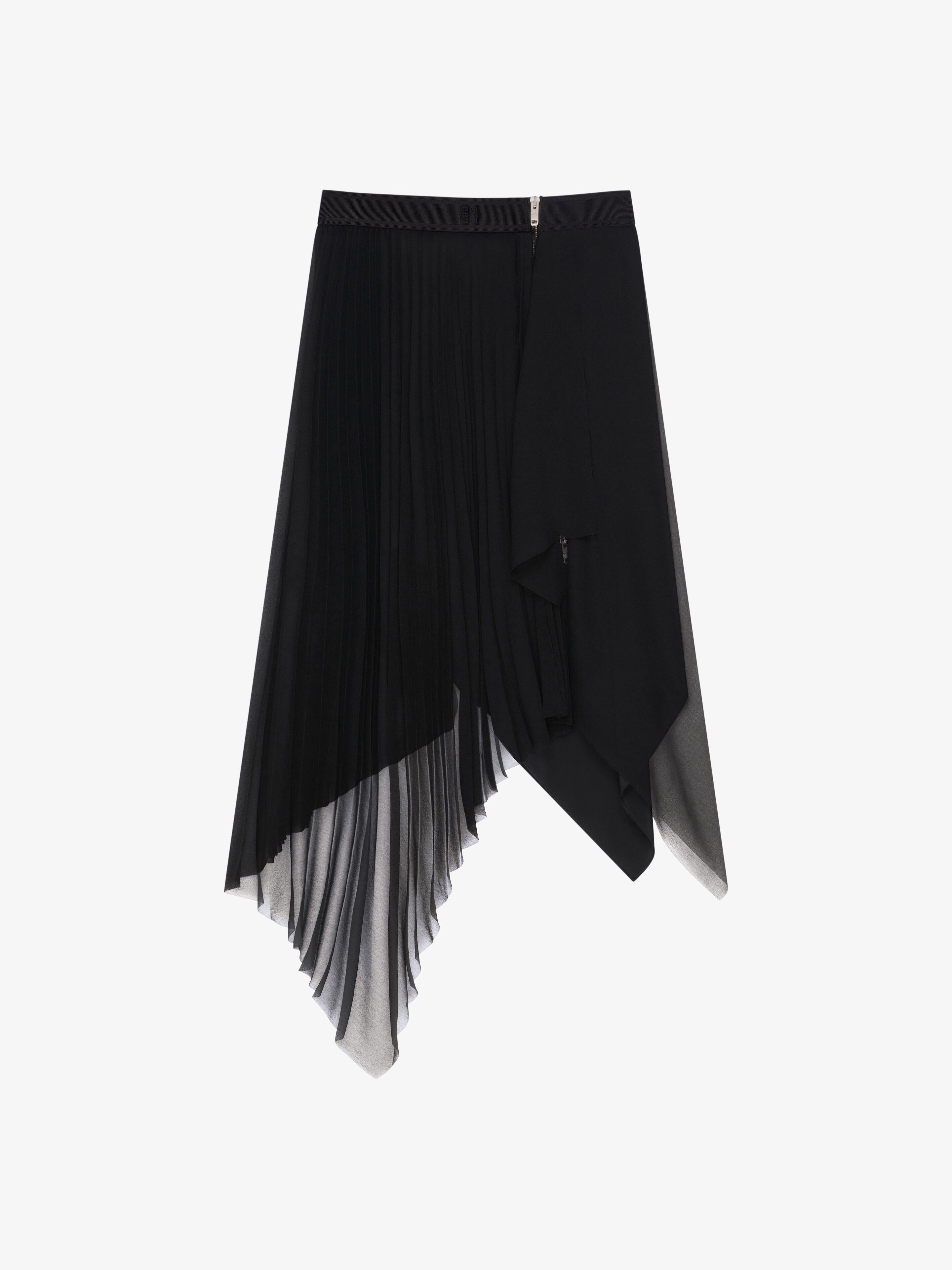ASYMMETRICAL PLEATED SKIRT - 1