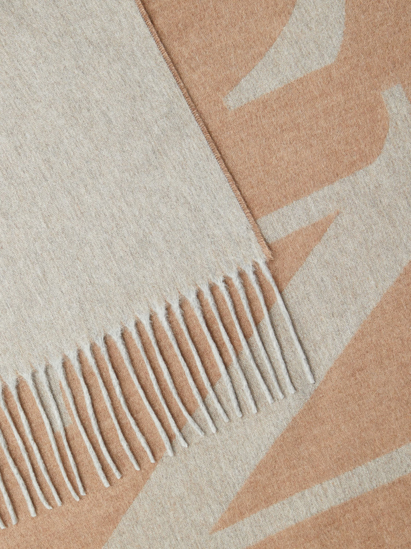 ZEGNA BEIGE AND LIGHT GREY ZEGNA SILK SCARF outlook