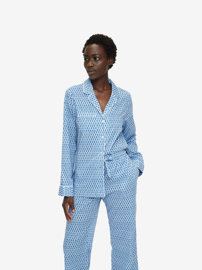 Women's Pyjamas Nelson 87 Cotton Batiste Blue - 5