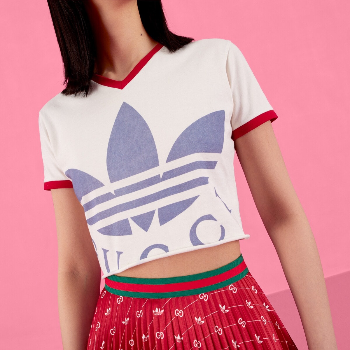 adidas x Gucci cropped T-shirt - 4