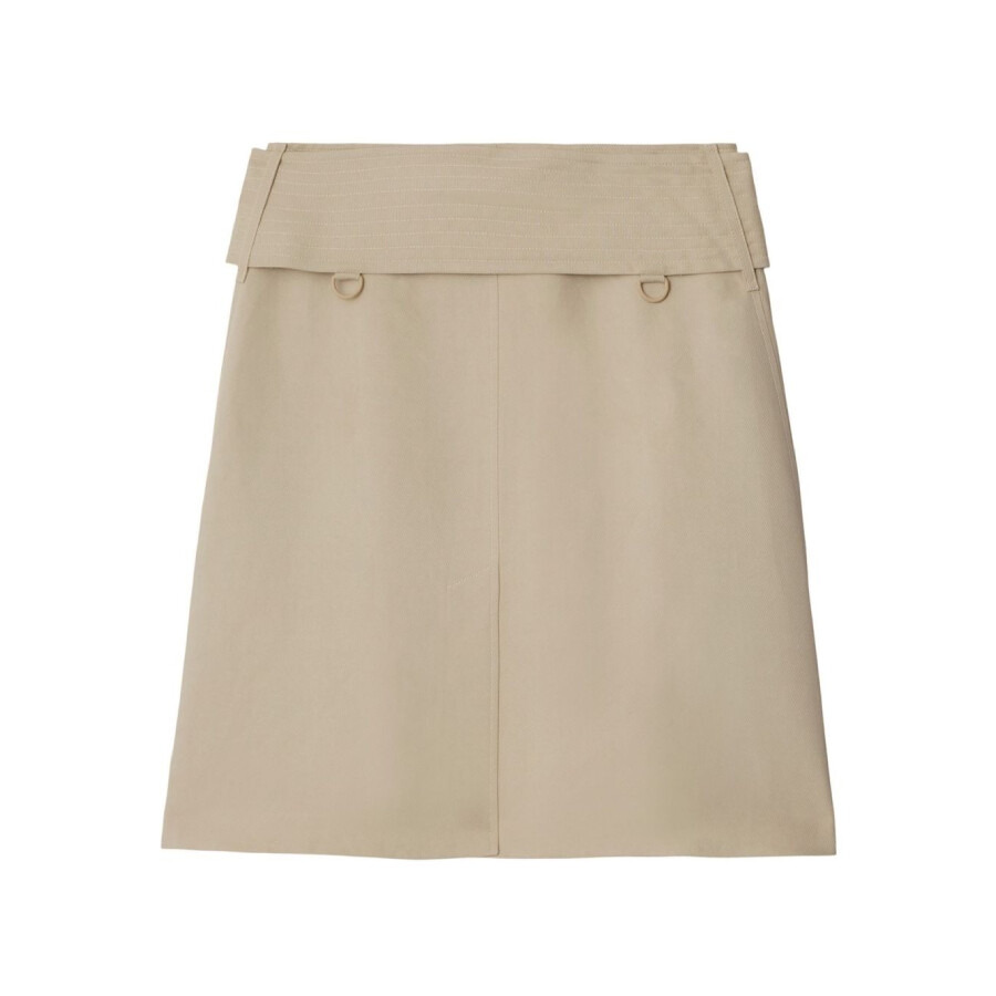 Burberry Belted-Waist Wrap Canvas Mini Skirt - 2