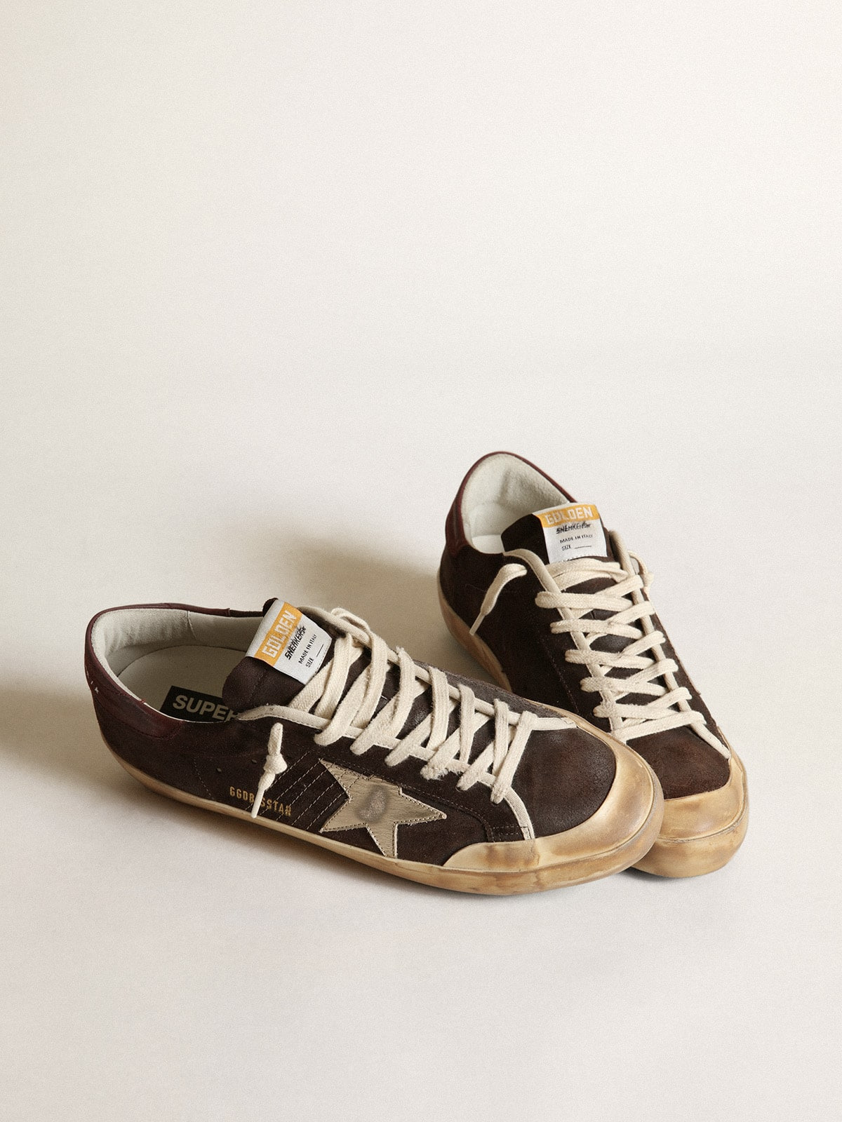 Super-Star Penstar in brown suede with a platinum star - 2