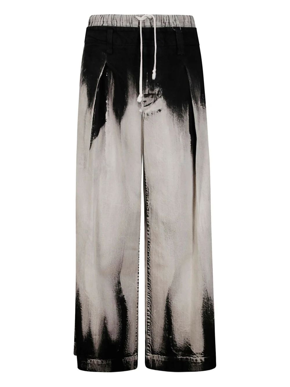 pleated dip-dye trousers - 1