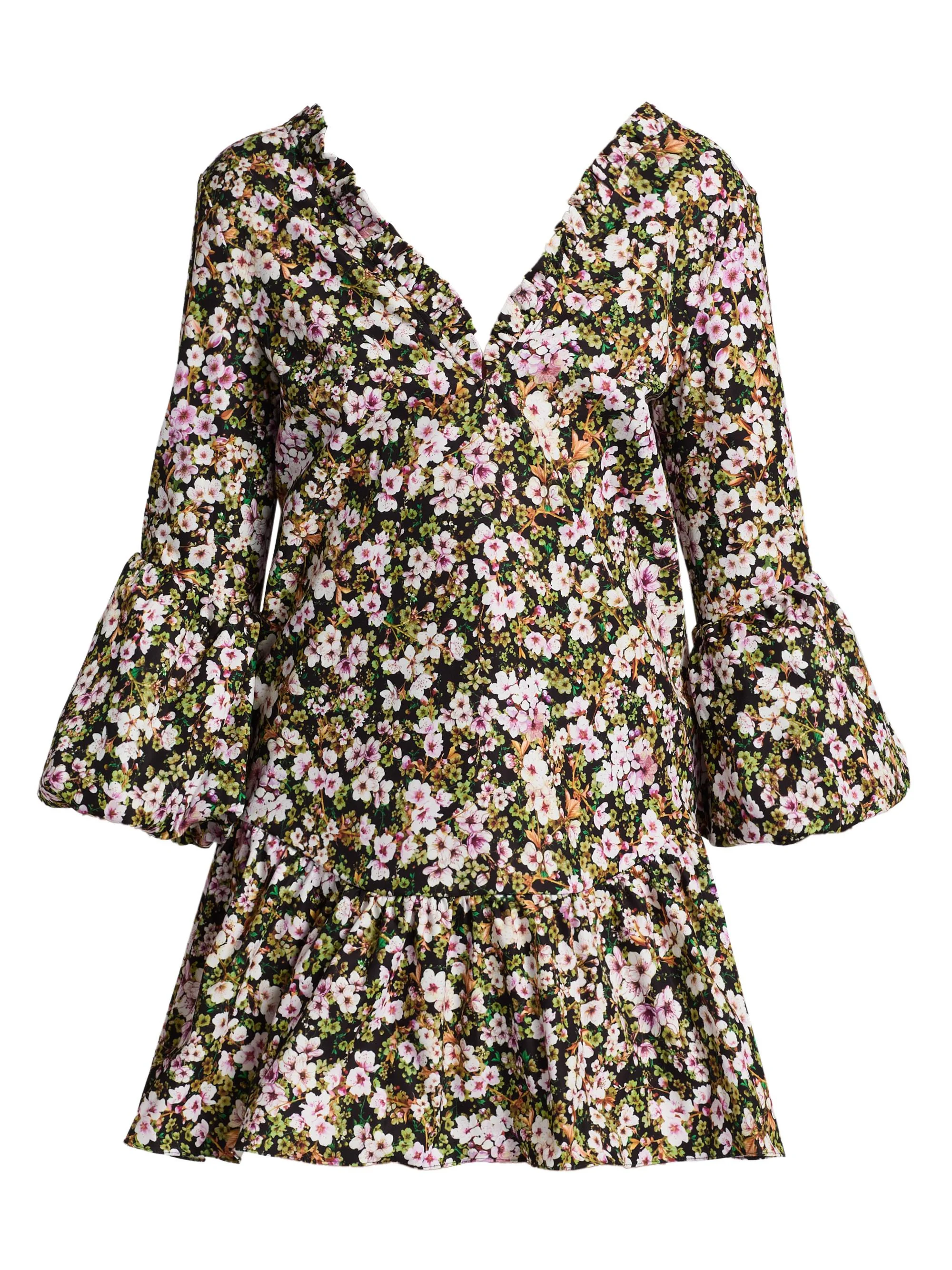 Women's Noemi Twill Sakura Minidress - Green - 1