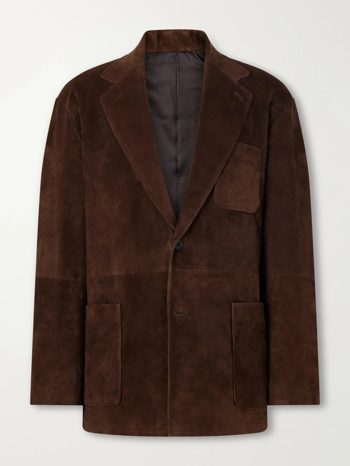 Panelled Suede Blazer - 1