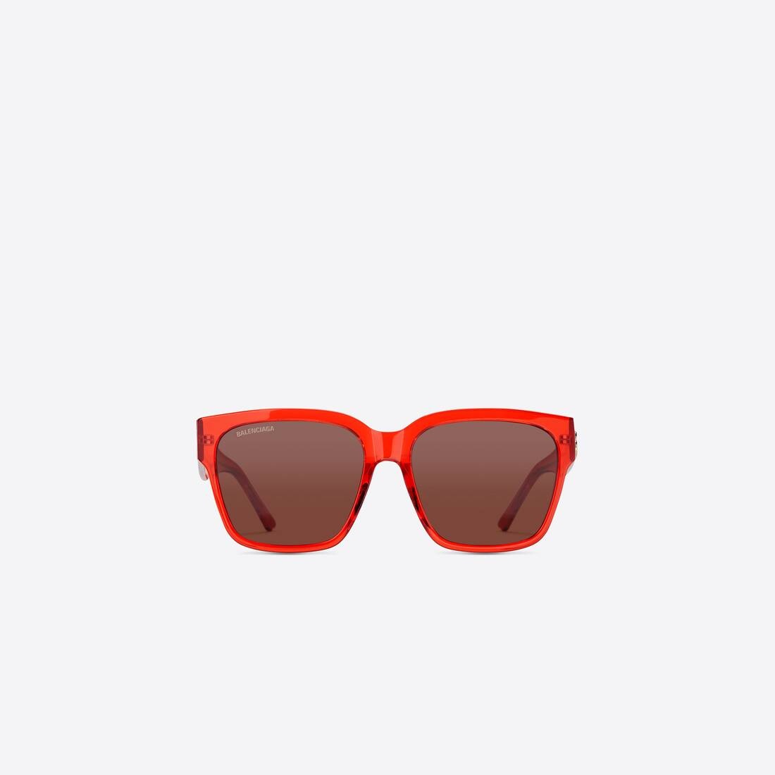 Women's Flat Square Sunglasses in Red - 1