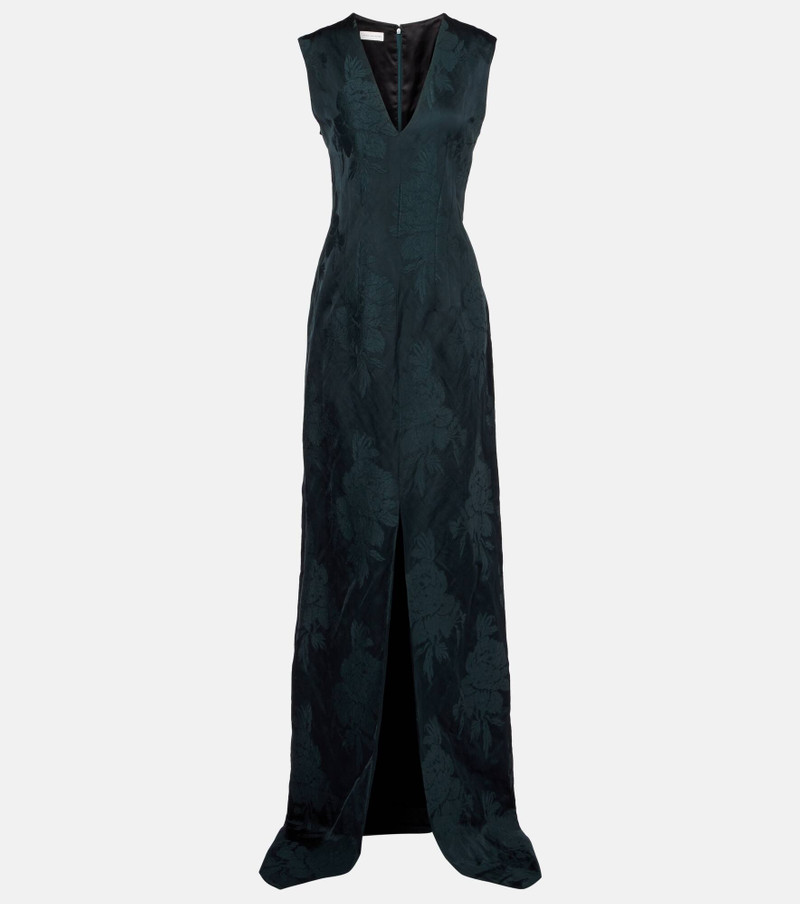 Floral jacquard gown - 1