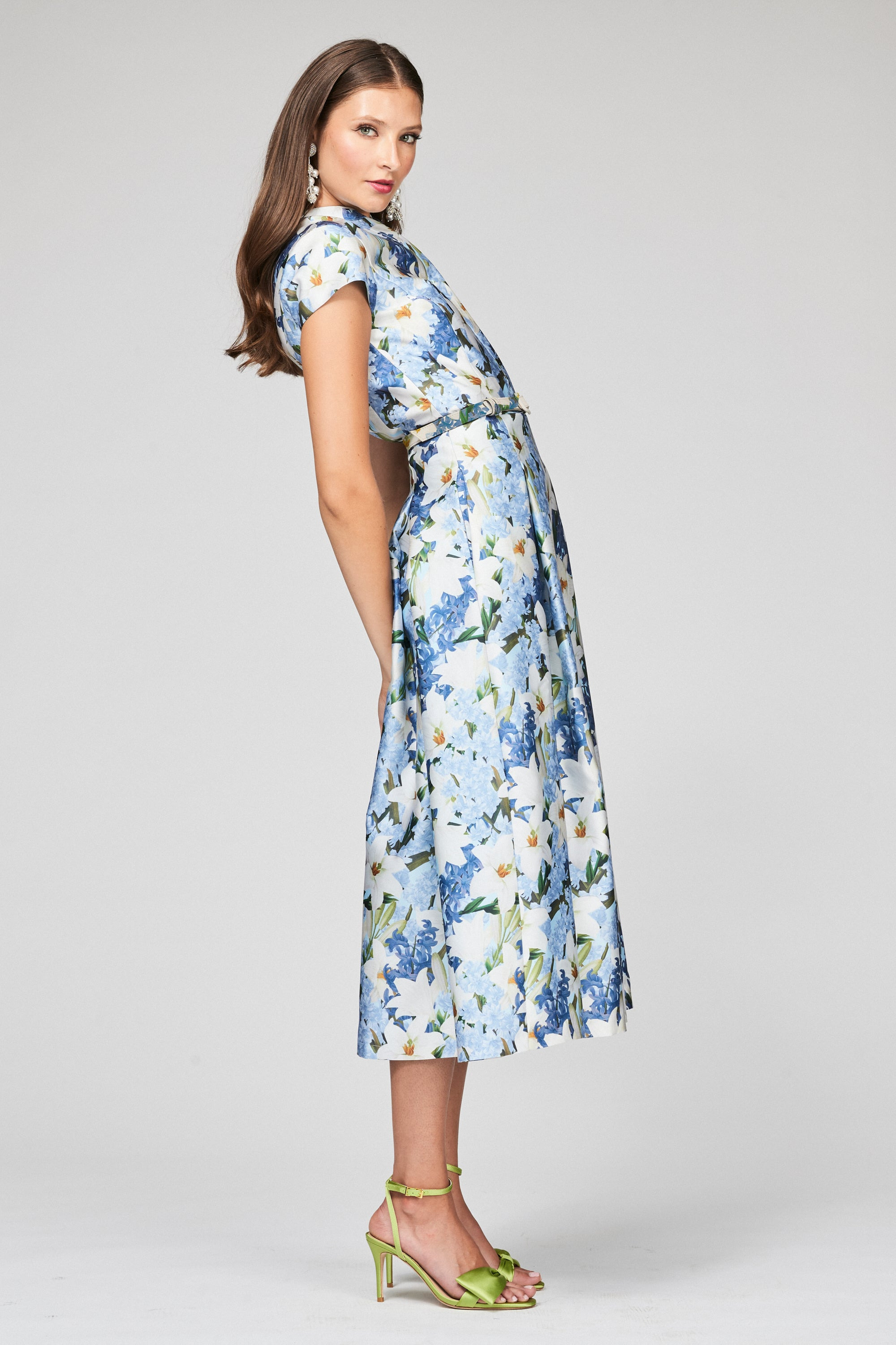 MARTINE DRESS - SKY BLUE STAR LILLIES - 2