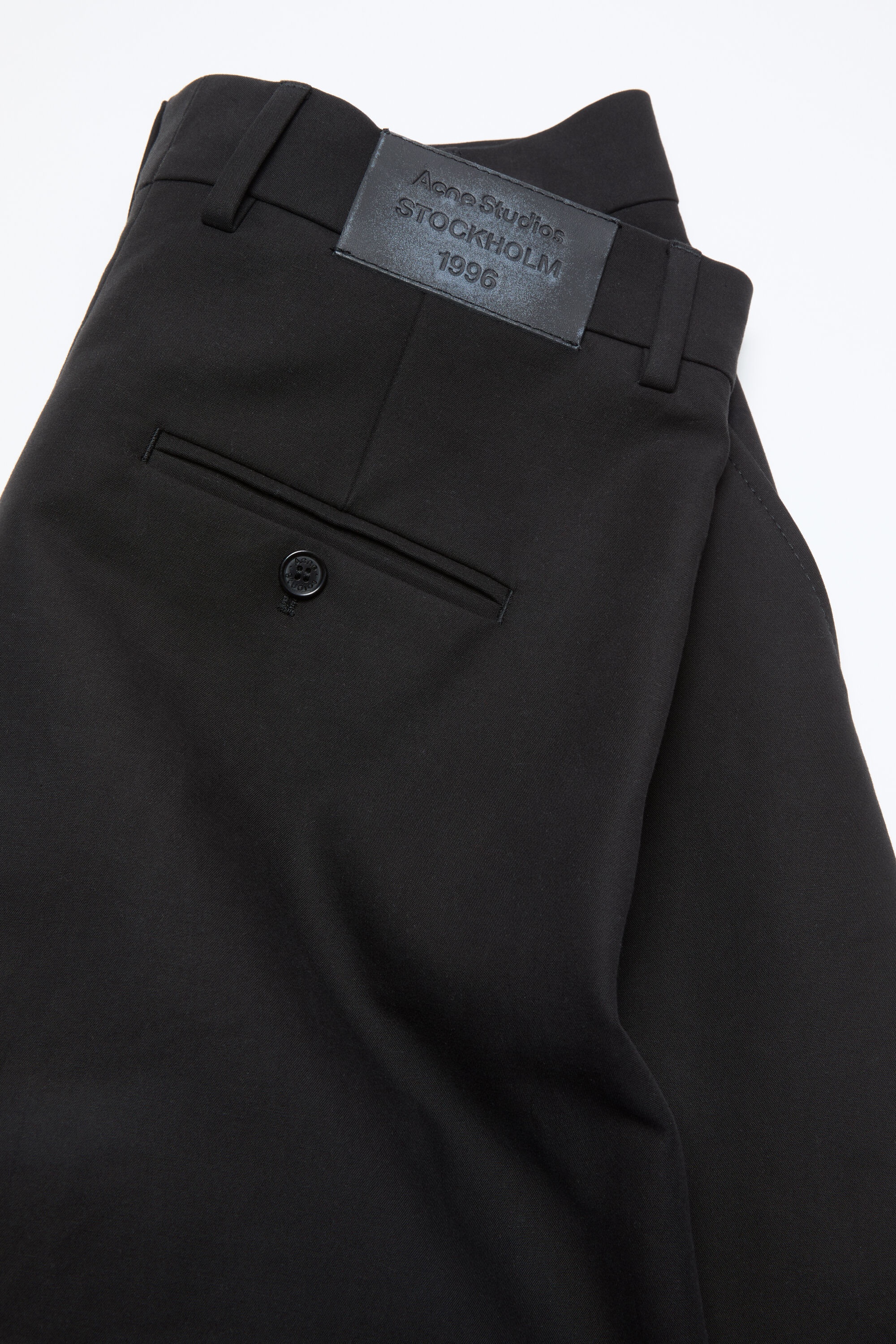 Tailored satin trousers - Black - 5